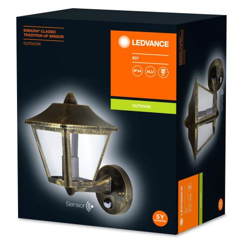 Applique et plafonnier LED LEDVANCE, luminaire pour applications extérieures, culot E27, capteur de lumière du jour et de mouvement intégrés, Endura Classic Trad Up Sens - Image 3
