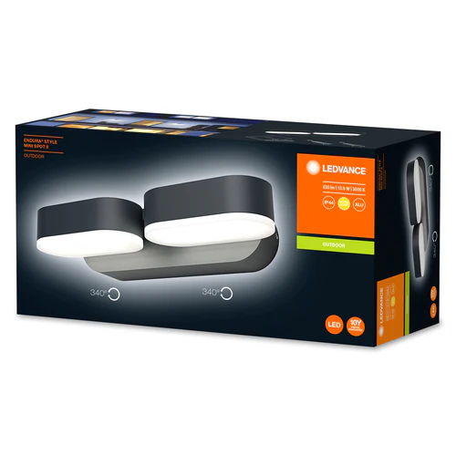 LEDVANCE Applique et plafonnier LED, lumière pour applications extérieures, blanc chaud, 100,0 mm x 230,0 mm x 54,0 mm, ENDURA STYLE MINI SPOT - Image 3