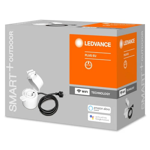 LEDVANCE SMART+ Prise commutable pour extérieur avec technologie WiFi, avec mesure de puissance, compatible avec Google et Alexa Voice Control, contrôle par télécommande possible, pack de 1 - Image 3