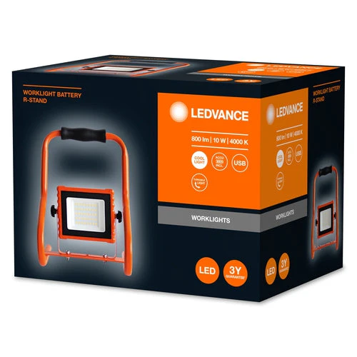 LEDVANCE LAMPES DE TRAVAIL BATTERIE R-TRÉPIED Akku USB Projecteur de chantier 10W / 4000K - Image 3